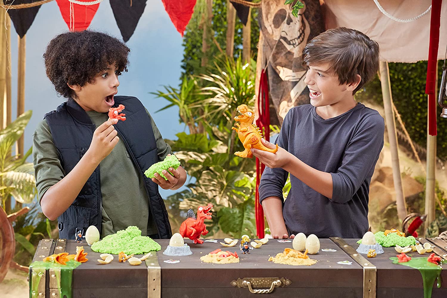 ZURU Smashers Dino Island Mega Dino Egg – 25+ Surprises, Dinosaur Toys for Kids, Includes Slime, Sand & More, Ages 5+