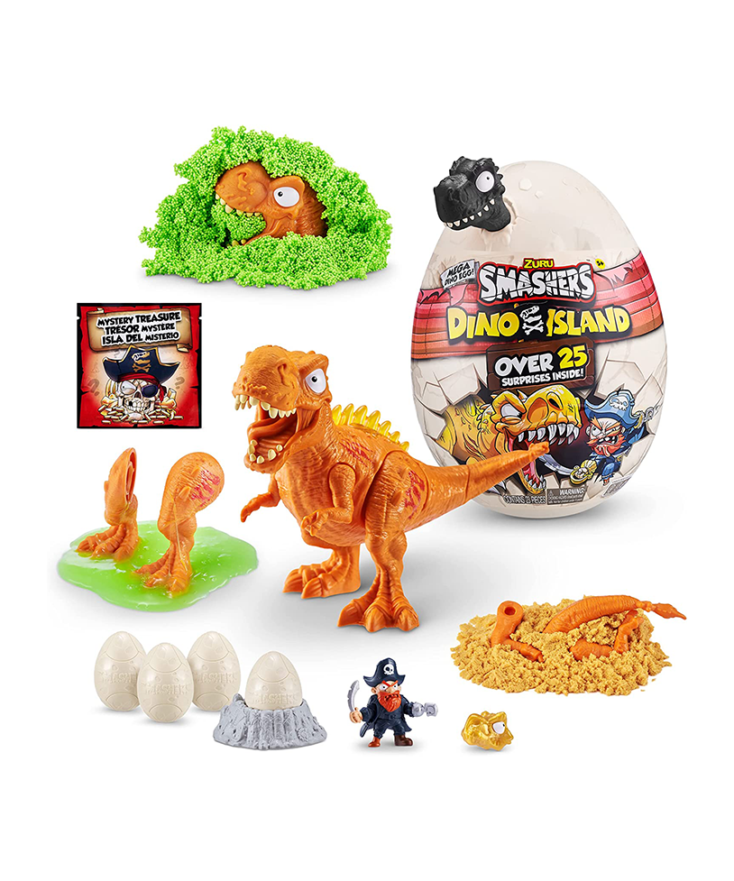 ZURU Smashers Dino Island Mega Dino Egg – 25+ Surprises, Dinosaur Toys for Kids, Includes Slime, Sand & More, Ages 5+ - MINIMEE KIDS