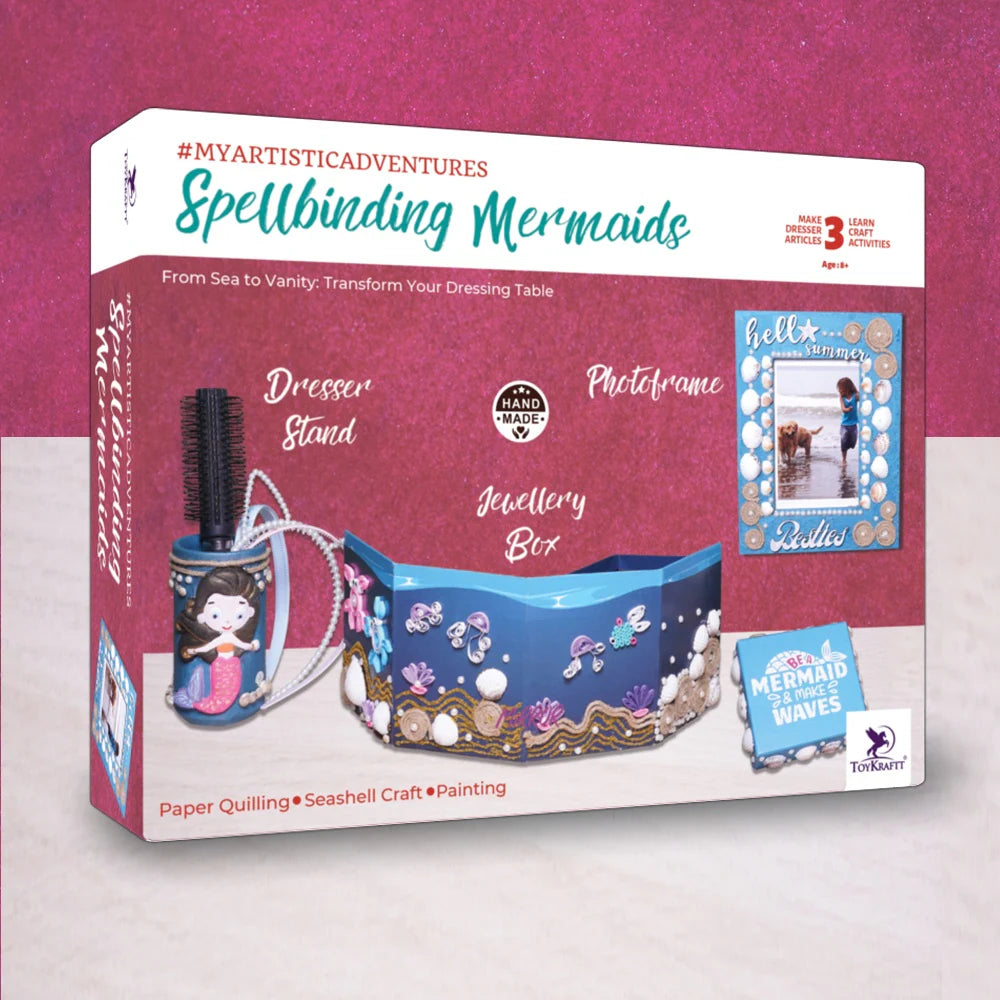 Toykraft Spellbinding Mermaids Kit for Kids Age 8+ - Create Your Own Vanity Set