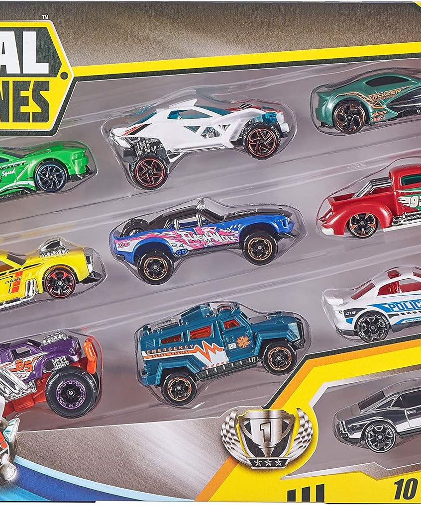 Zuru Metal Machines - 10 Pack Diecast Cars (Assorted - Images are for reference only same will not be come) 1:64 Scale, Collectible Cars for 3+ Years, Compatible with Metal Machines Playsets