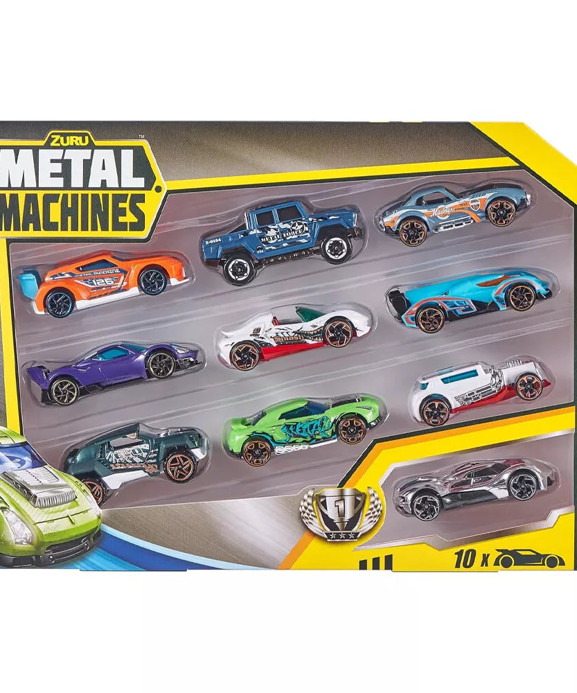 Zuru Metal Machines - 10 Pack Diecast Cars (Assorted - Images are for reference only same will not be come) 1:64 Scale, Collectible Cars for 3+ Years, Compatible with Metal Machines Playsets