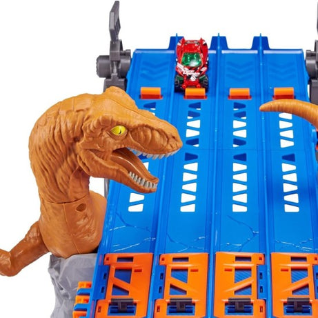 Zuru Metal Machines 4-Lane Raptor Attack Track Set with Hidden Ejectors and Exclusive Diecast Car, 1.2m/4ft Racing Track for Kids 4+ Years