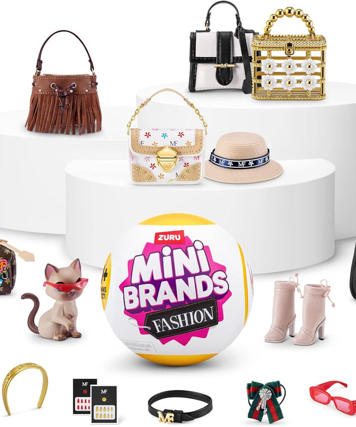 Zuru 5 Surprise Mini Brands Fashion Capsule | 5 Miniature Mystery Fashion Accessories | Over 80 to Collect Including Handbags, Shoes & More | For Ages 3+