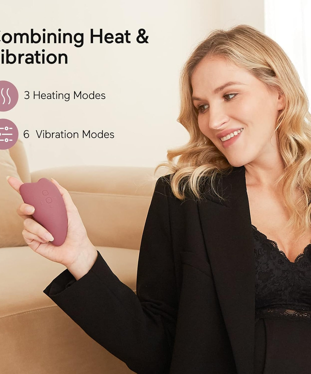 Momcozy I am Lactation Massager – 3 Modes, 2 Warming Functions, and 6 Intensity Levels for Pain Relief, Milk Flow Improvement, and Comfort During Breastfeeding