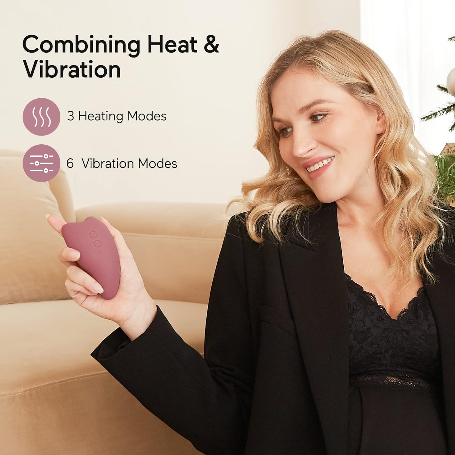 Momcozy I am Lactation Massager – 3 Modes, 2 Warming Functions, and 6 Intensity Levels for Pain Relief, Milk Flow Improvement, and Comfort During Breastfeeding