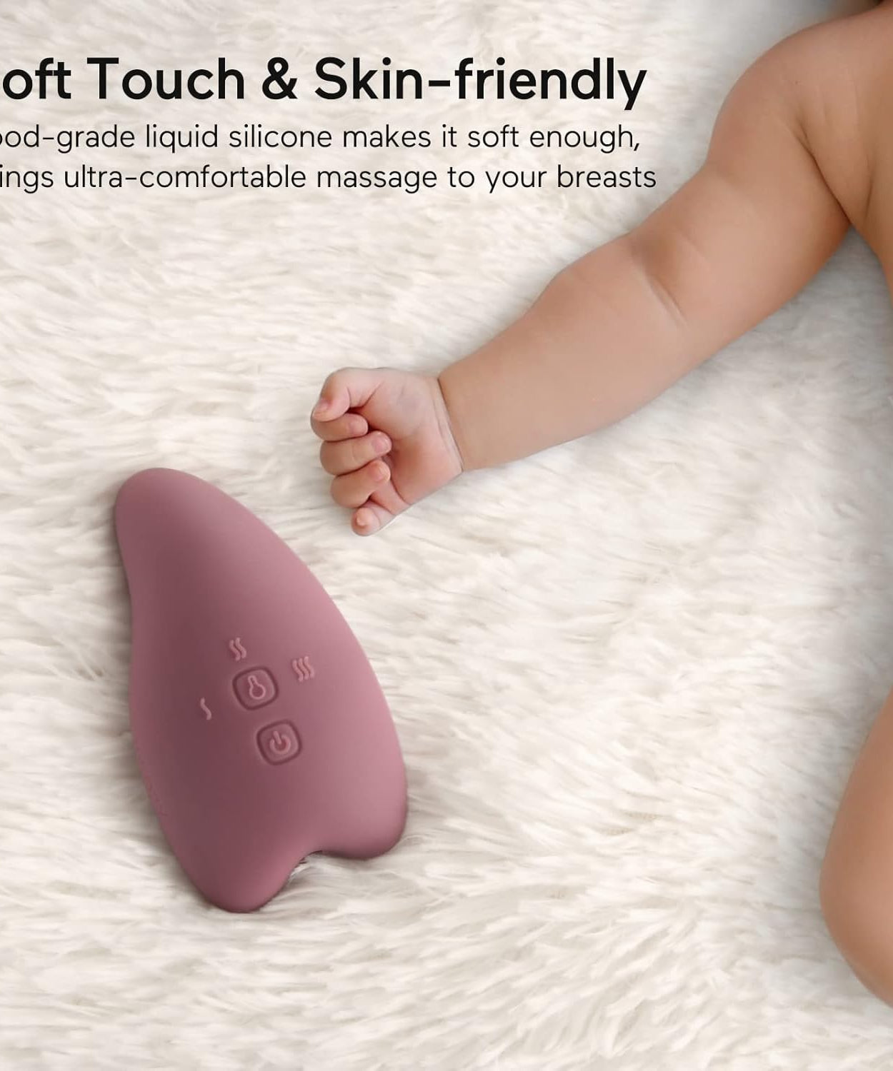 Momcozy I am Lactation Massager – 3 Modes, 2 Warming Functions, and 6 Intensity Levels for Pain Relief, Milk Flow Improvement, and Comfort During Breastfeeding