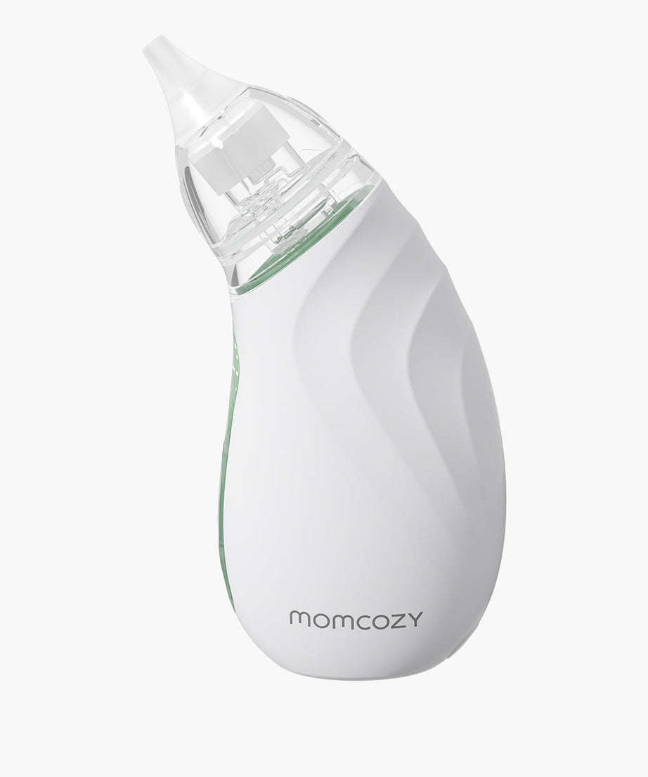 Momcozy I am Baby Nasal Aspirator BN02 with 65 Kpa Strong Suction, Self-Cleaning Function, Soothing Lullabies, Tricolor Light & BPA-Free Design for Gentle Baby Nose Care