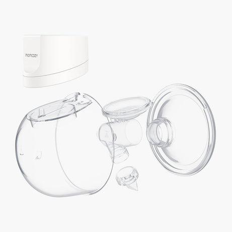 Momcozy S12 Pro Wearable Single Electric Breast Pump – Hands-Free, 24mm, White, Silent & Portable with 3 Modes, 9 Suction Levels, Leakproof Design, Rechargeable & BPA-Free