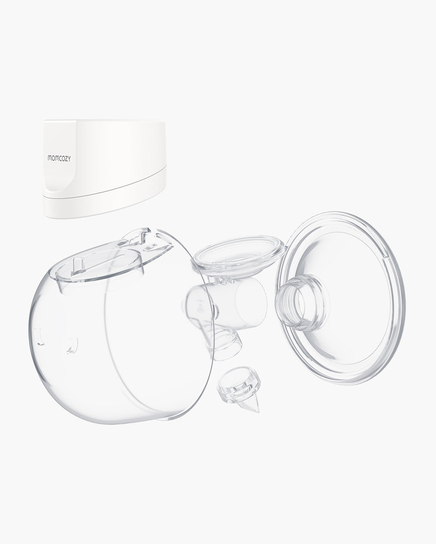 Momcozy S12 Pro Wearable Single Electric Breast Pump – Hands-Free, 24mm, White, Silent & Portable with 3 Modes, 9 Suction Levels, Leakproof Design, Rechargeable & BPA-Free
