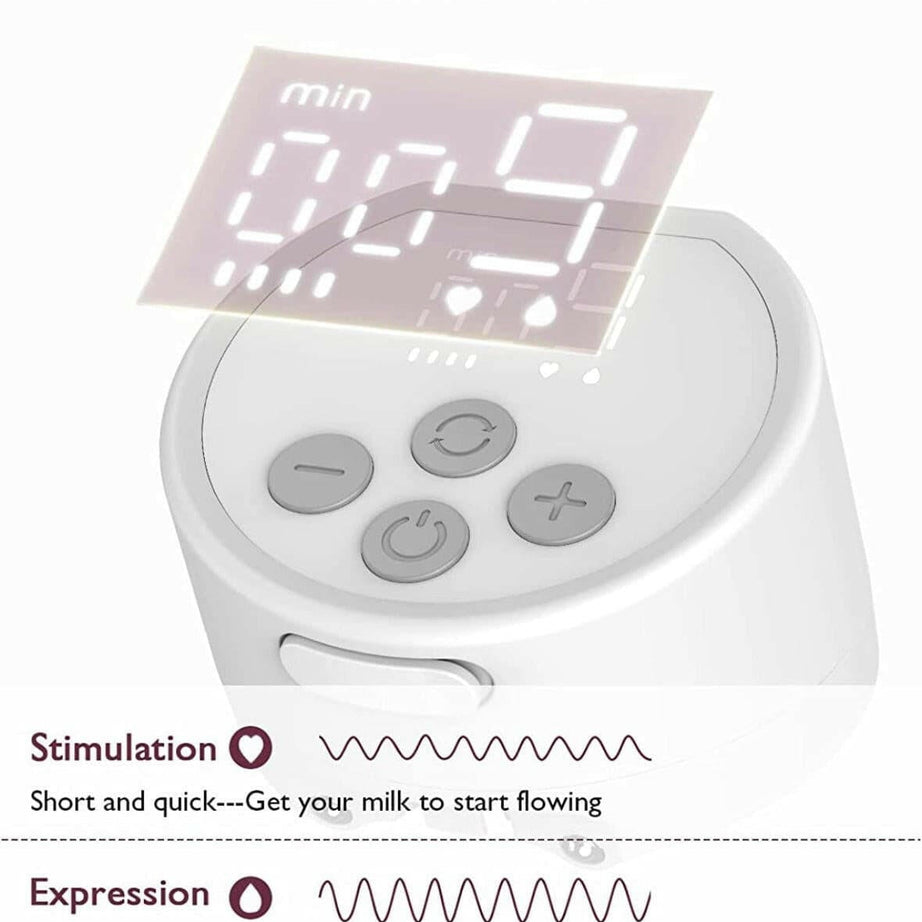 Momcozy S12 Pro Wearable Single Electric Breast Pump – Hands-Free, 24mm, White, Silent & Portable with 3 Modes, 9 Suction Levels, Leakproof Design, Rechargeable & BPA-Free