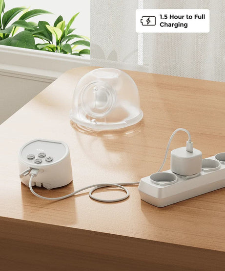 Momcozy S12 Pro Wearable Single Electric Breast Pump – Hands-Free, 24mm, White, Silent & Portable with 3 Modes, 9 Suction Levels, Leakproof Design, Rechargeable & BPA-Free - MINIMEE KIDS