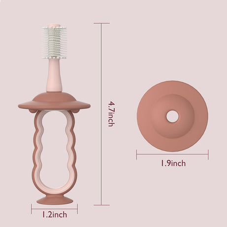 Momcozy 360° Silicone Ultra-Soft Toothbrush for 12+ Months – Gentle and Effective Oral Care for Babies - Color May Vary (As per Availability)