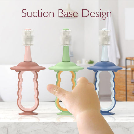 Momcozy 360° Silicone Ultra-Soft Toothbrush for 12+ Months – Gentle and Effective Oral Care for Babies - Color May Vary (As per Availability)