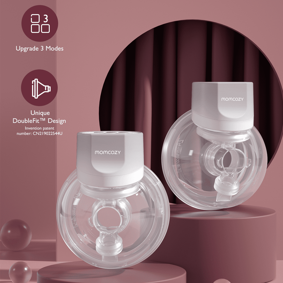 Momcozy Wearable Breast Pump S12 Pro | Dual Pump – 3 Modes, 9 Suction Levels, Double-Sealed Flange, LED Display & Silent Operation for Hands-Free Pumping