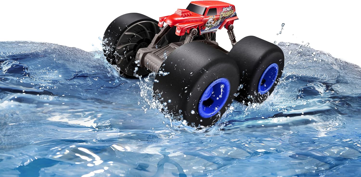 Zuru Metal Machines 6799 Over Drive Monster Truck 1:20 Scale - Battery Powered, All-Terrain, Water-Driving, Flips, 4WD, Toy for Boys and Girls | 1 piece Selected Randomly