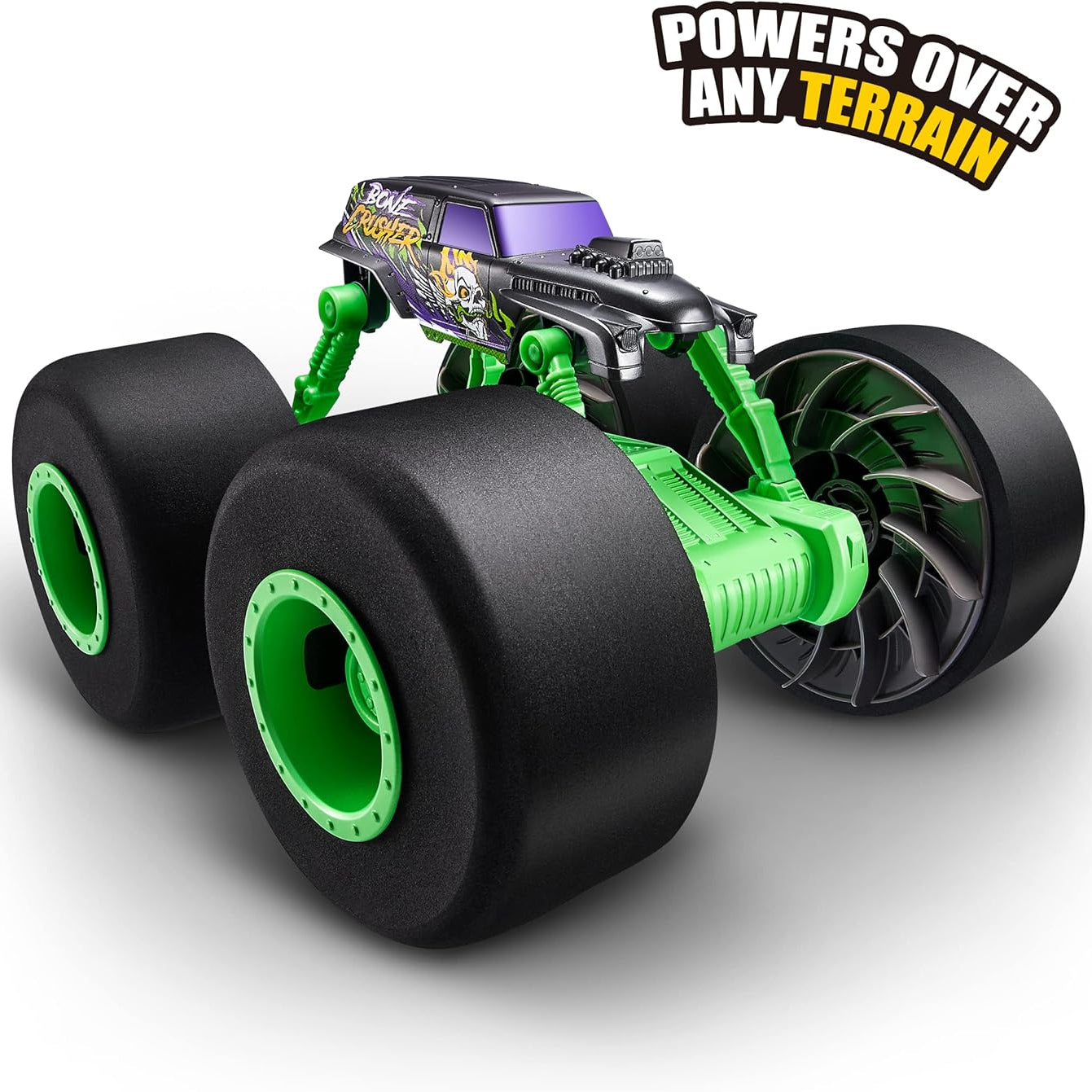 Zuru Metal Machines 6799 Over Drive Monster Truck 1:20 Scale - Battery Powered, All-Terrain, Water-Driving, Flips, 4WD, Toy for Boys and Girls | 1 piece Selected Randomly