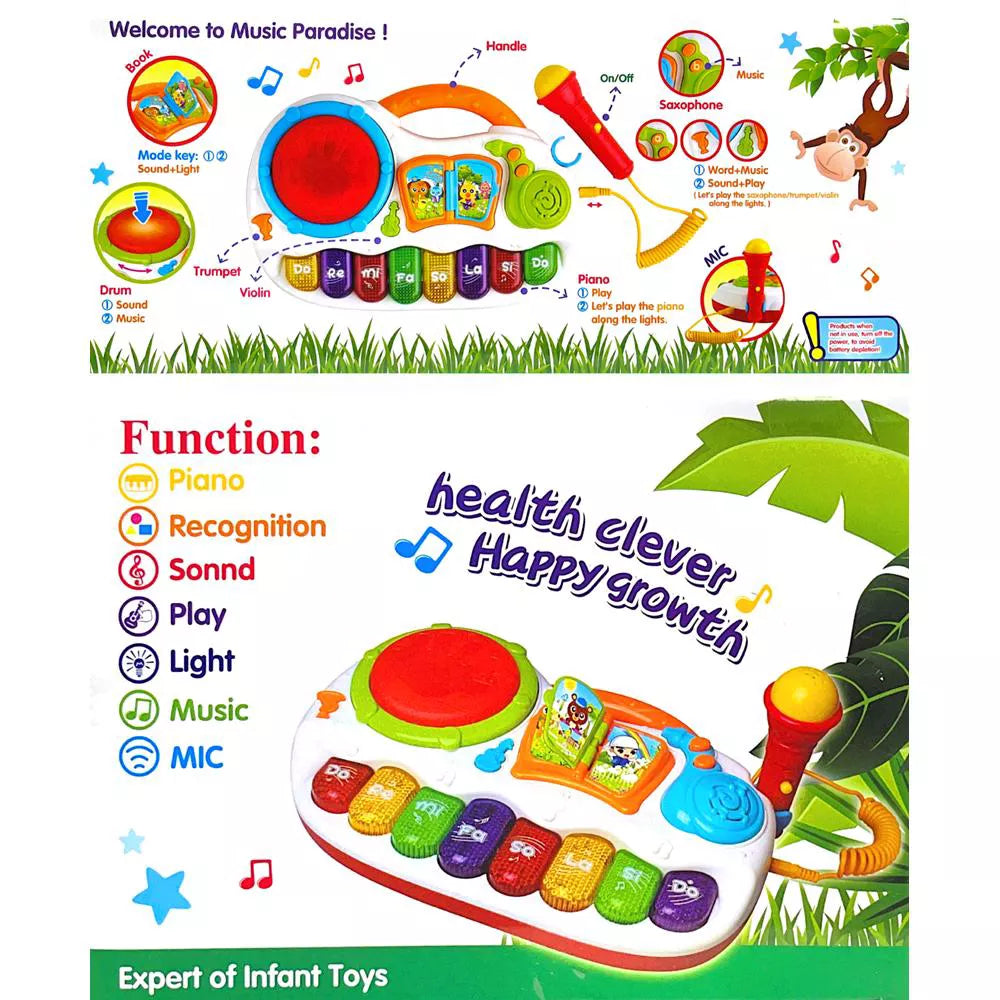 Fivestar Learning Fun Music Piano with Mic | Interactive Toy 12m+