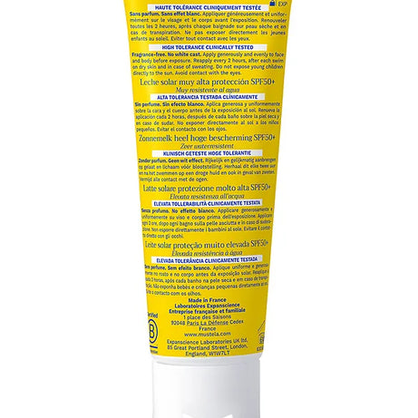 Mustela Very High Protection Sun Lotion SPF 50+ for Babies & Kids – Broad-Spectrum UVA & UVB Shield, Water & Sand Resistant | 40ml