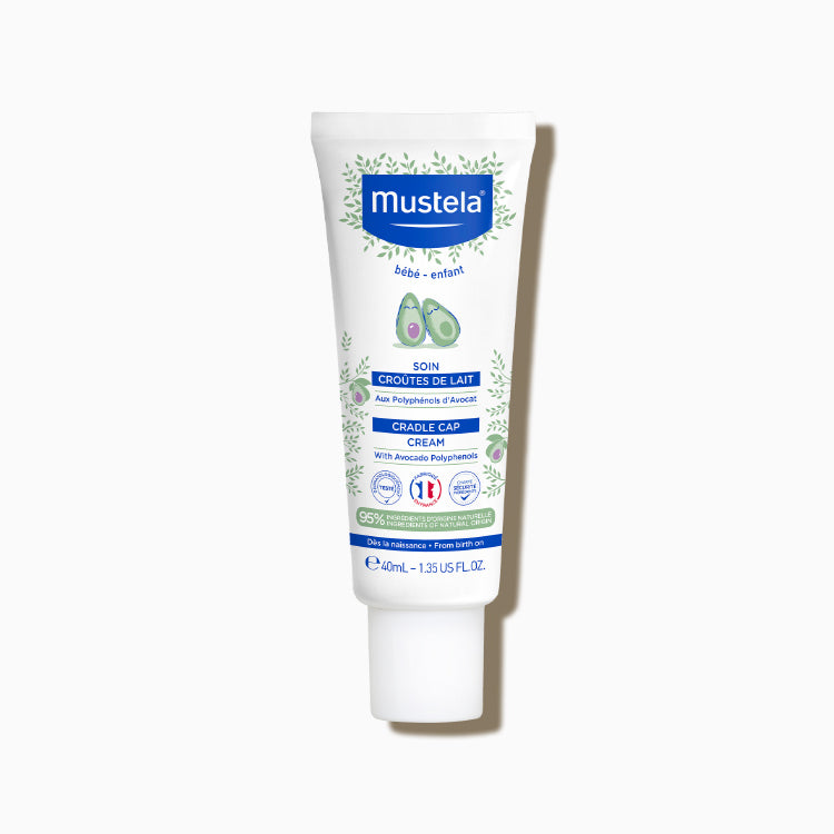 Mustela Cradle Cap Cream for Babies – Avocado Polyphenols Formula for Gentle Cradle Cap Removal & Scalp Soothing | 40ml