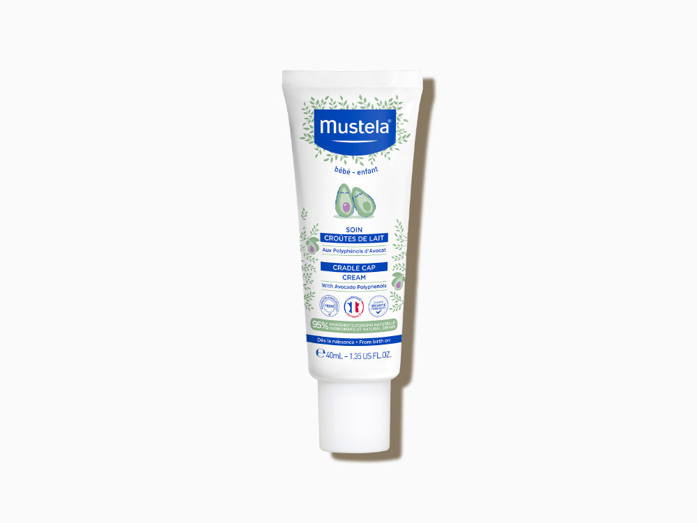 Mustela Cradle Cap Cream for Babies – Avocado Polyphenols Formula for Gentle Cradle Cap Removal & Scalp Soothing | 40ml