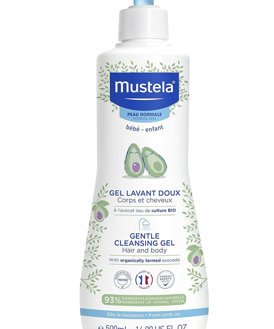 Mustela Gentle Cleansing Gel Hair & Body with Organic Avocado - 500ml - MINIMEE KIDS