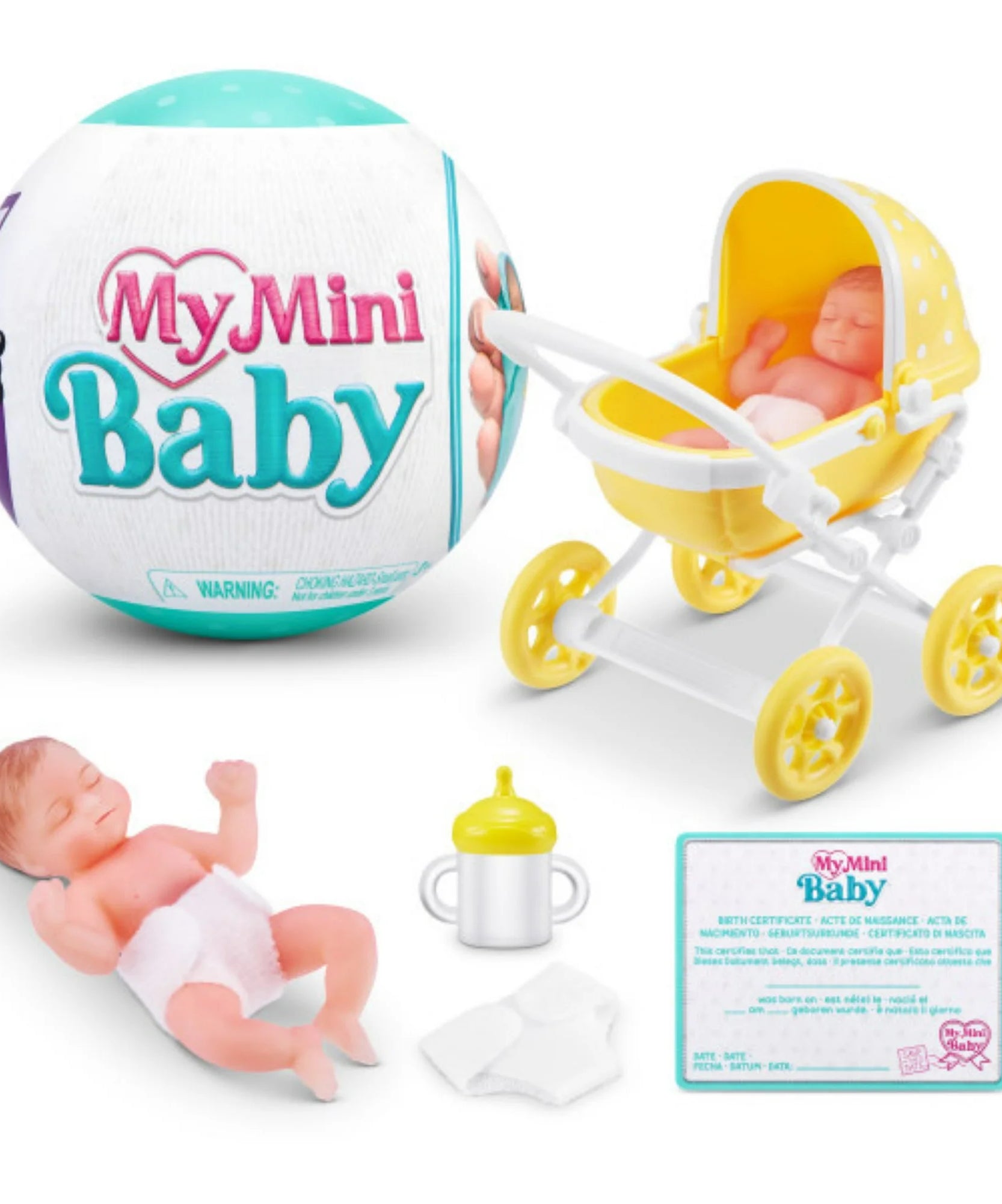 Zuru 5 Surprise My Mini Baby Series 1 | Mystery Capsule with 5 Surprises | Collectible Ultra-Realistic Miniature Baby Doll & Playset for Kids 3+