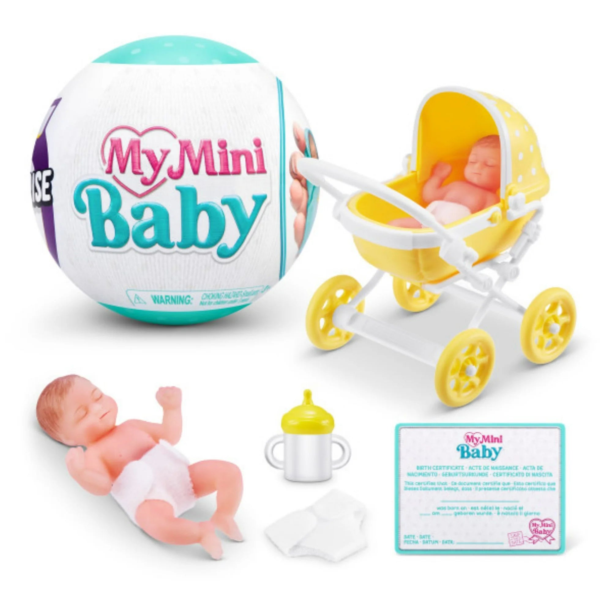Zuru 5 Surprise My Mini Baby Series 1 | Mystery Capsule with 5 Surprises | Collectible Ultra-Realistic Miniature Baby Doll & Playset for Kids 3+