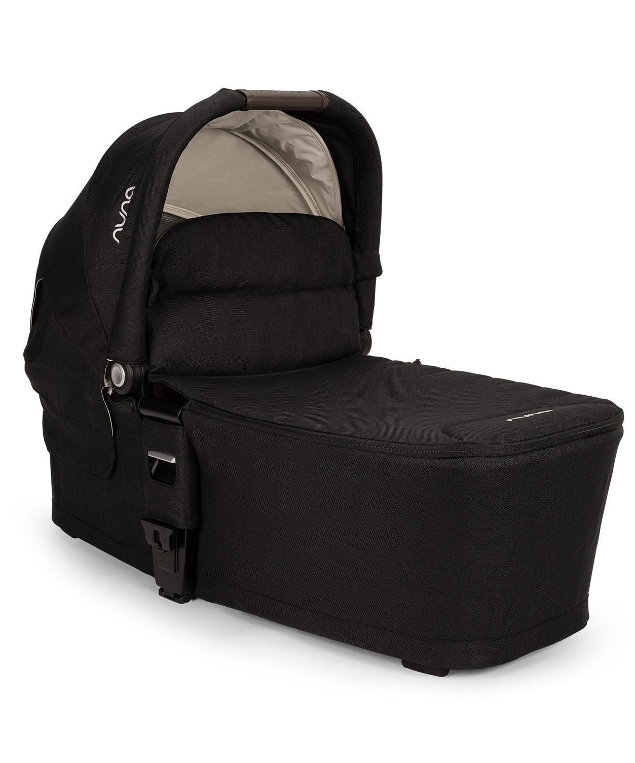 Nuna MIXX Carry Cot - Caviar | Luxurious, Ultra-Comfortable Baby Bassinet with UPF 50+ Canopy, Dream drape™, and Breathable Mattress | Ideal for Newborns Up to 9 kg, Compatible with Nuna MIXX Strollers - MINIMEE KIDS