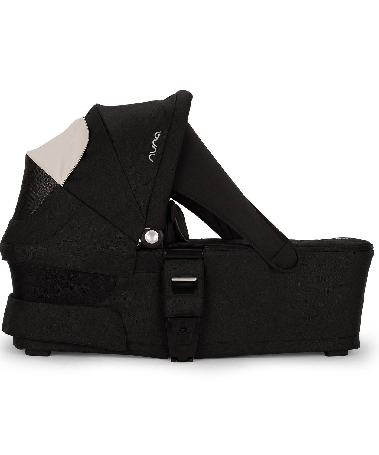 Nuna MIXX Carry Cot - Caviar | Luxurious, Ultra-Comfortable Baby Bassinet with UPF 50+ Canopy, Dream drape™, and Breathable Mattress | Ideal for Newborns Up to 9 kg, Compatible with Nuna MIXX Strollers - MINIMEE KIDS