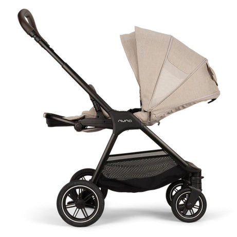 Nuna TRIV Next Baby Stroller | Spring Suspension Seat Technology, One Touch Braking System Pram for 0M+ (Up to 22kg) - Biscotti