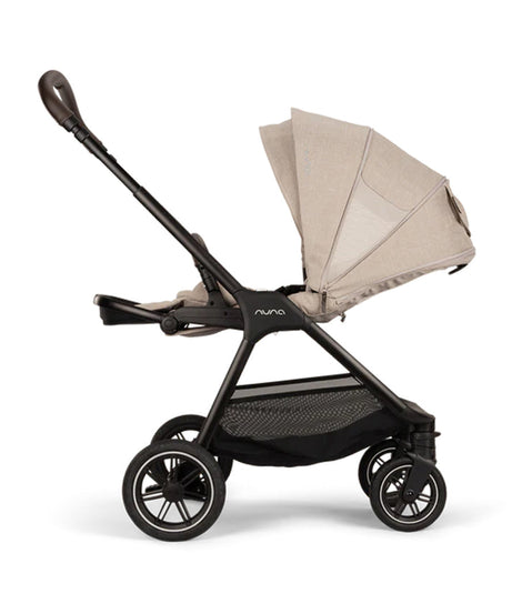 Nuna TRIV Next Baby Stroller | Spring Suspension Seat Technology, One Touch Braking System Pram for 0M+ (Up to 22kg) - Biscotti