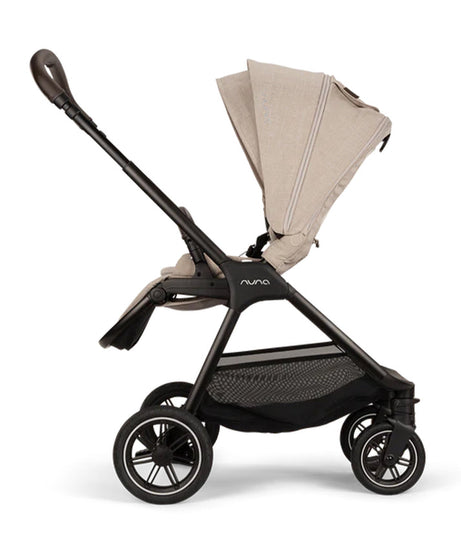 Nuna TRIV Next Baby Stroller | Spring Suspension Seat Technology, One Touch Braking System Pram for 0M+ (Up to 22kg) - Biscotti