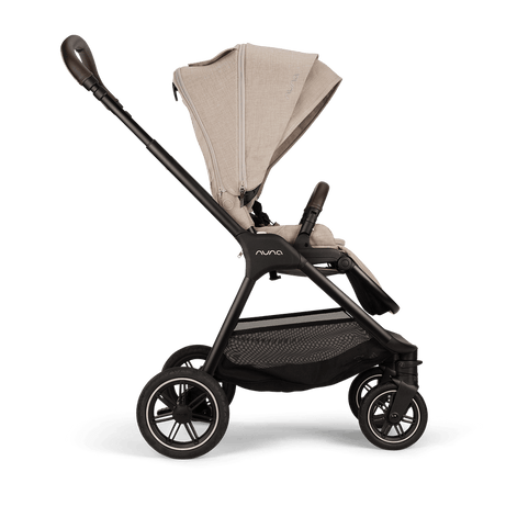 Nuna TRIV Next Baby Stroller | Spring Suspension Seat Technology, One Touch Braking System Pram for 0M+ (Up to 22kg) - Biscotti