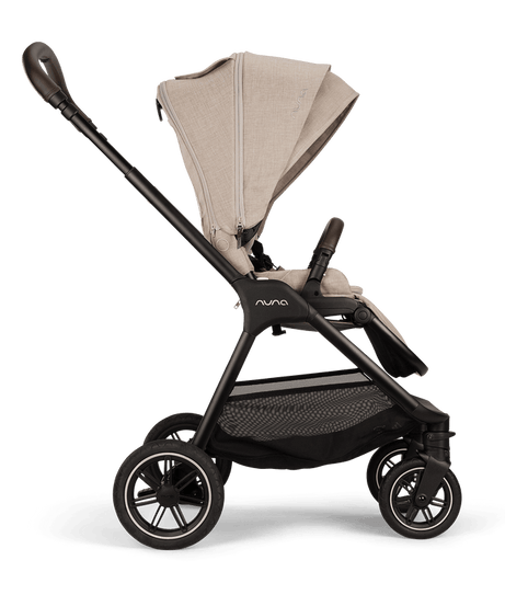 Nuna TRIV Next Baby Stroller | Spring Suspension Seat Technology, One Touch Braking System Pram for 0M+ (Up to 22kg) - Biscotti