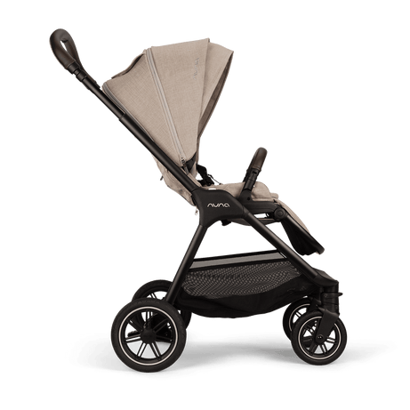 Nuna TRIV Next Baby Stroller | Spring Suspension Seat Technology, One Touch Braking System Pram for 0M+ (Up to 22kg) - Biscotti