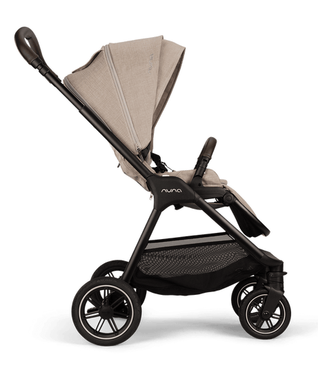 Nuna TRIV Next Baby Stroller | Spring Suspension Seat Technology, One Touch Braking System Pram for 0M+ (Up to 22kg) - Biscotti