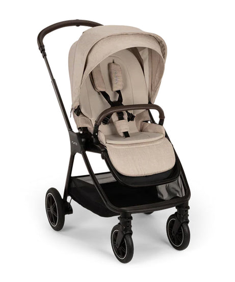 Nuna TRIV Next Baby Stroller | Spring Suspension Seat Technology, One Touch Braking System Pram for 0M+ (Up to 22kg) - Biscotti