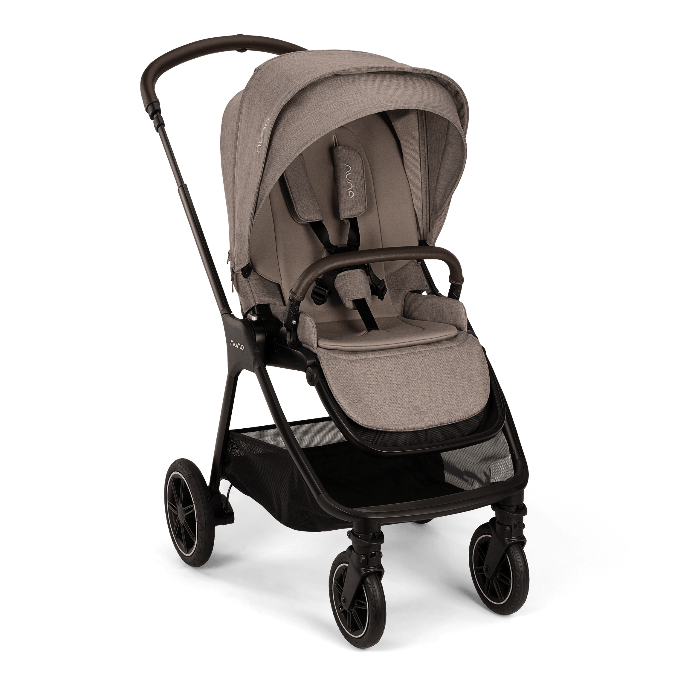 Nuna TRIV Next Baby Stroller | Spring Suspension Seat Technology, One Touch Braking System | Pram for 0M+ (Up to 22kg) - Cedar