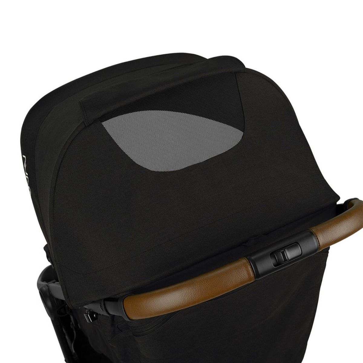 Nuna TRVL Lightweight Baby Stroller - One-Hand Self-Collapsing Fold, Compact Size Pram for 0M+ (Up to 22kg) - Caviar | Stylish and Convenient Stroller for Infants and Toddlers