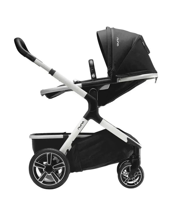 Nuna Demi Grow Baby Stroller - Converts to Double or Twin Stroller | Dual Suspension Pram Versatile and Innovative Stroller for 0M+ (Up to 22kg) - Cyber