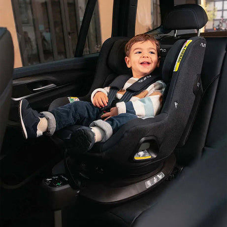 Nuna Pruu Baby Car Seat - Versatile 360° Rotation for Newborn to 5 Years - Granite