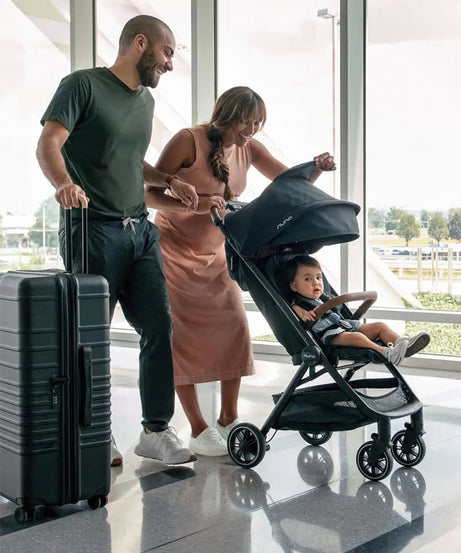 Nuna TRVL Compact Stroller in Dark Ocean – Ultra-Lightweight, Travel-Friendly Stroller for Infants and Toddlers with One-Hand Fold, Adjustable Recline, UPF 50+ Canopy & Progressive Suspension for Smooth Rides