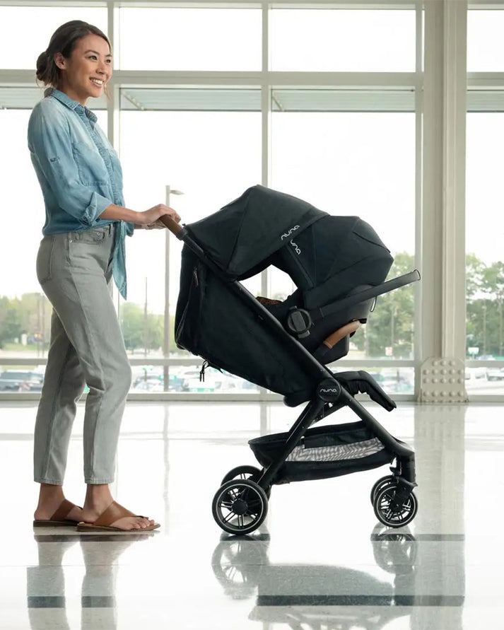 Nuna TRVL Compact Stroller in Dark Ocean – Ultra-Lightweight, Travel-Friendly Stroller for Infants and Toddlers with One-Hand Fold, Adjustable Recline, UPF 50+ Canopy & Progressive Suspension for Smooth Rides