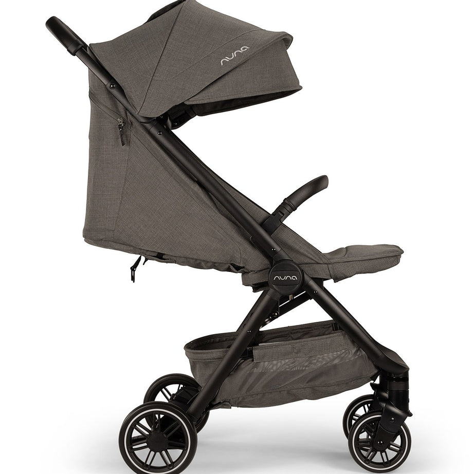 Nuna TRVL Compact Stroller in Granite – Ultra-Lightweight, Easy-Fold, and Stylish Stroller for Infants and Toddlers with One-Hand Recline, UPF 50+ Canopy, and Progressive Suspension for a Smooth Ride