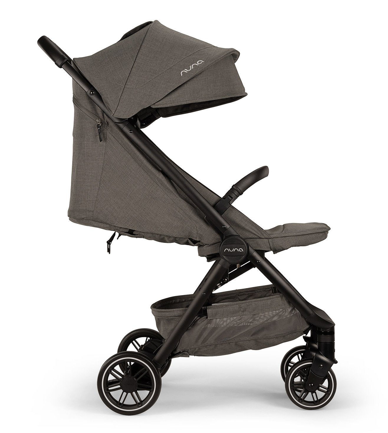 Nuna TRVL Compact Stroller in Granite – Ultra-Lightweight, Easy-Fold, and Stylish Stroller for Infants and Toddlers with One-Hand Recline, UPF 50+ Canopy, and Progressive Suspension for a Smooth Ride