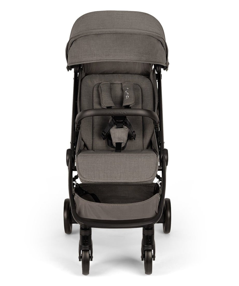 Nuna TRVL Compact Stroller in Granite – Ultra-Lightweight, Easy-Fold, and Stylish Stroller for Infants and Toddlers with One-Hand Recline, UPF 50+ Canopy, and Progressive Suspension for a Smooth Ride - MINIMEE KIDS
