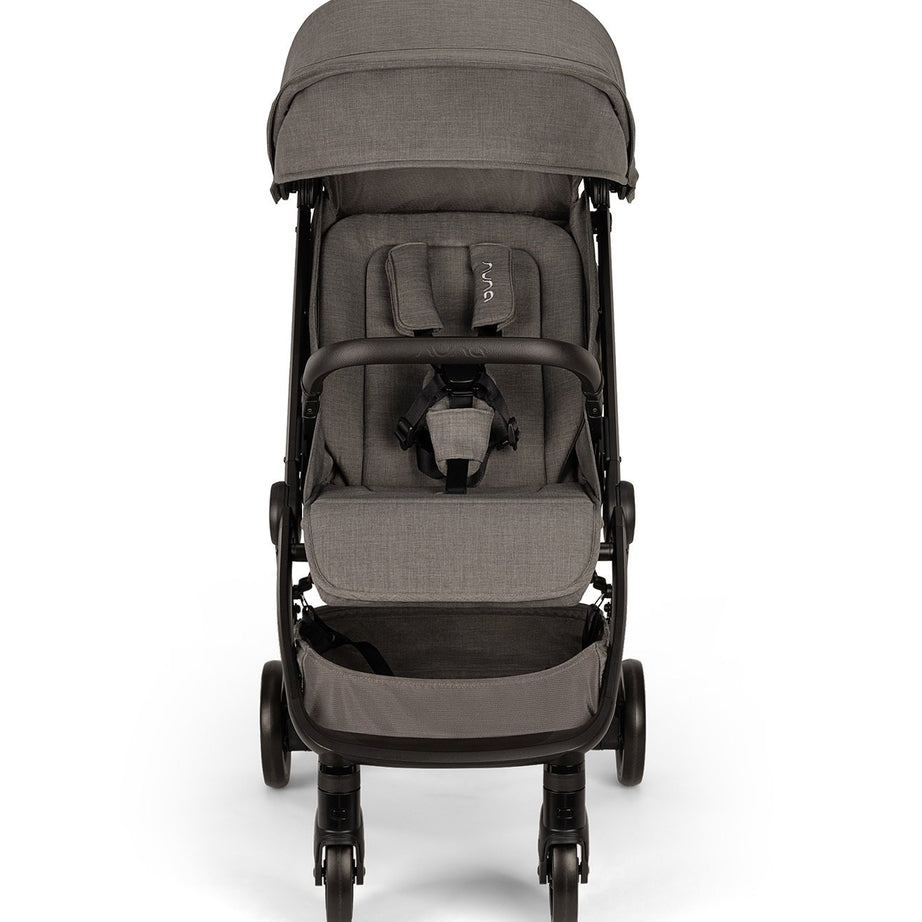 Nuna TRVL Compact Stroller in Granite – Ultra-Lightweight, Easy-Fold, and Stylish Stroller for Infants and Toddlers with One-Hand Recline, UPF 50+ Canopy, and Progressive Suspension for a Smooth Ride