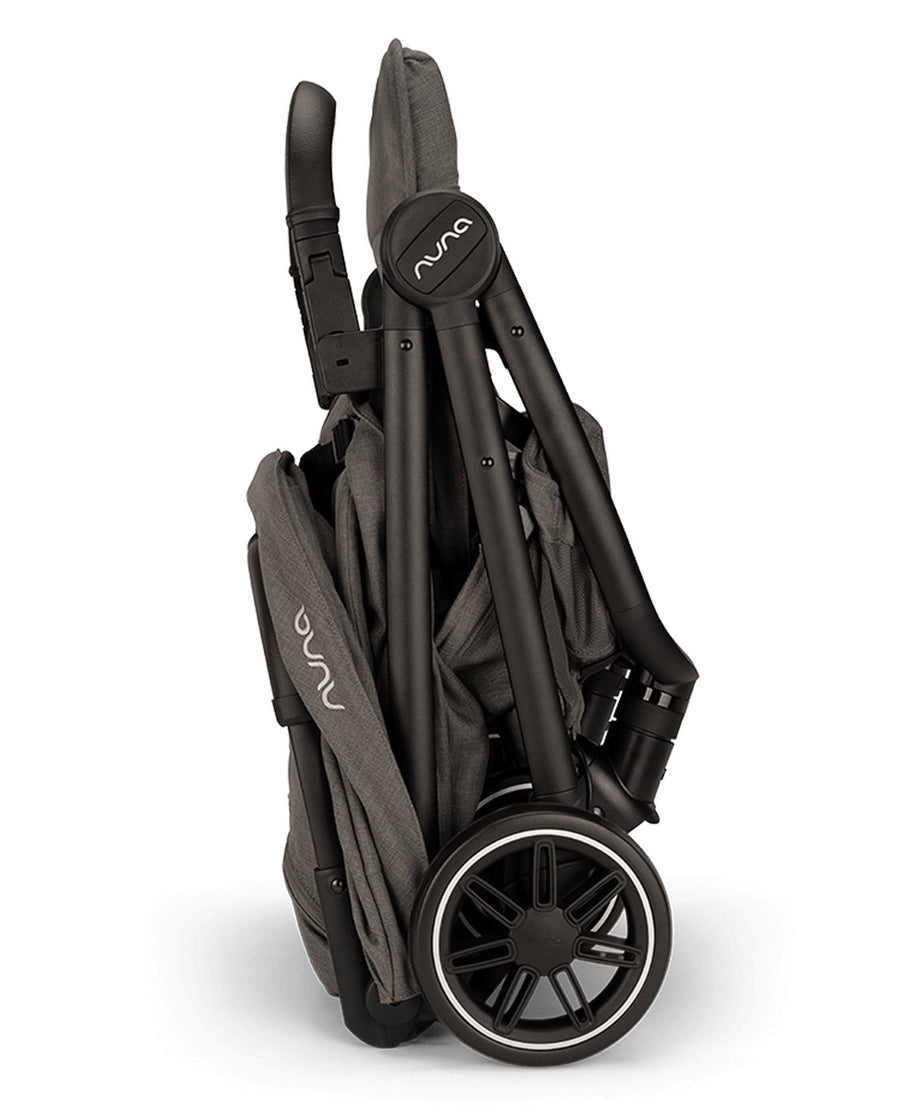 Nuna TRVL Compact Stroller in Granite – Ultra-Lightweight, Easy-Fold, and Stylish Stroller for Infants and Toddlers with One-Hand Recline, UPF 50+ Canopy, and Progressive Suspension for a Smooth Ride - MINIMEE KIDS