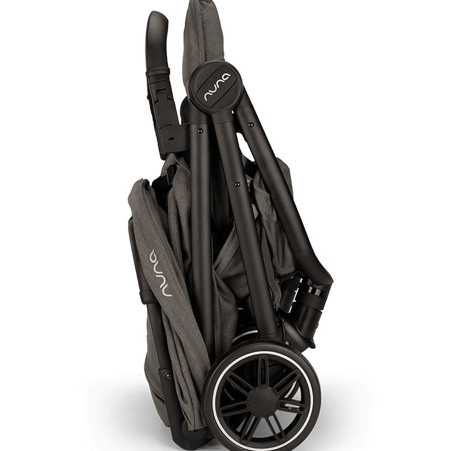Nuna TRVL Compact Stroller in Granite – Ultra-Lightweight, Easy-Fold, and Stylish Stroller for Infants and Toddlers with One-Hand Recline, UPF 50+ Canopy, and Progressive Suspension for a Smooth Ride