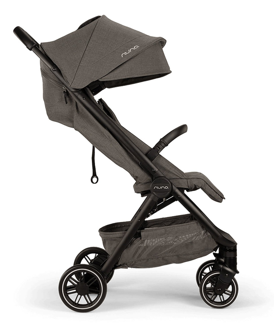 Nuna TRVL Compact Stroller in Granite – Ultra-Lightweight, Easy-Fold, and Stylish Stroller for Infants and Toddlers with One-Hand Recline, UPF 50+ Canopy, and Progressive Suspension for a Smooth Ride - MINIMEE KIDS